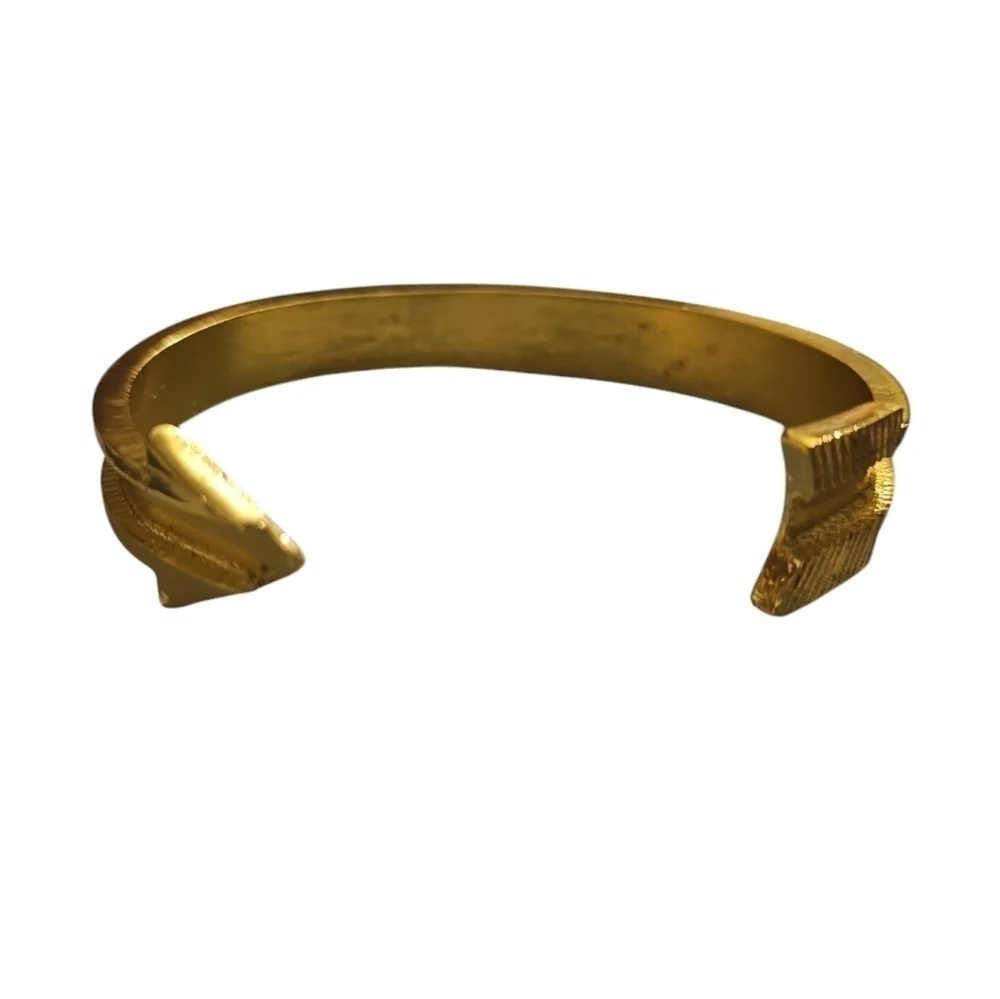 Hair Tie Holder Gold Arrow Cuff Bracelet